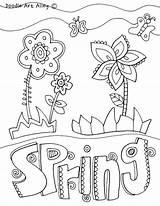 Coloring Seasons Pages Spring Four Printables Season Color Printable Doodles Fall Getcolorings Print Classroom Template Templates sketch template