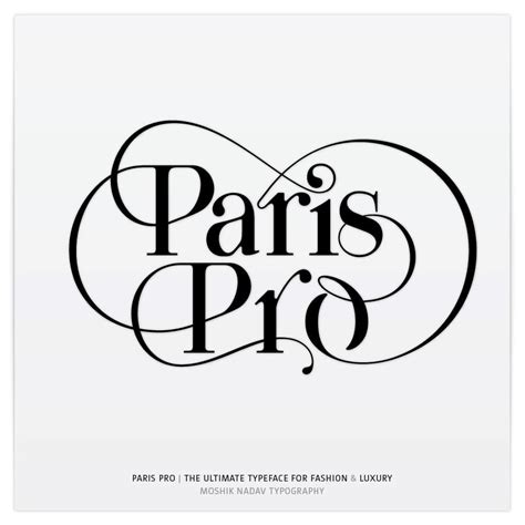 Paris Pro Very Elegant Typeface Typeface Logo Typography