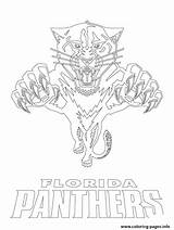 Panthers Florida Nhl Logo Hockey Panther Coloring Pages Drawing Printable Sport Color Drawings Book Super sketch template