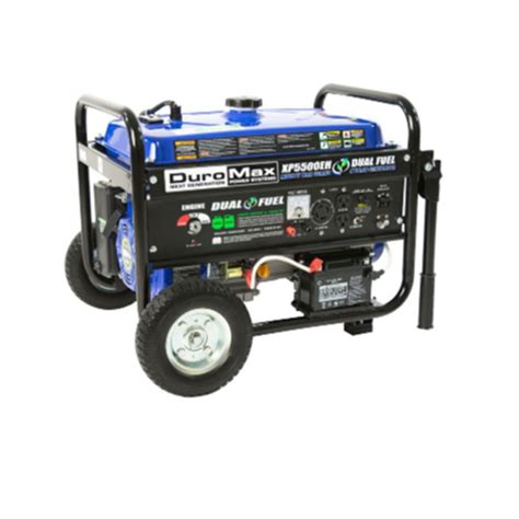 duromax xpeh  watt electric start dual fuel hybrid portable generator power mower sales
