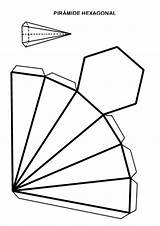 Figuras Cuerpos Geometricos Armar Geometricas Geométricas Piramide Geometrica Hexagonal sketch template