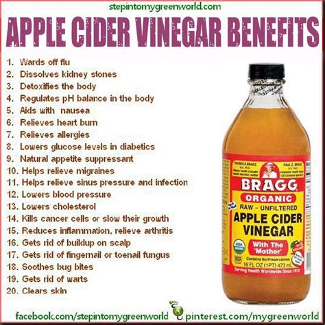 apple cider vinegar benefits ideas pinterest