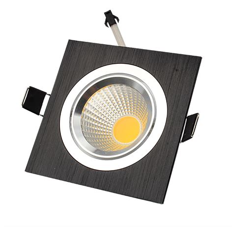 square bright recessed led dimmable square black downlight     led spot light