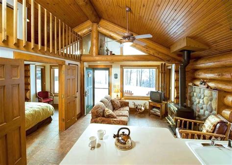 room cabin interiors bedroom loft floor plans plan log small cottage house designs bedrooms