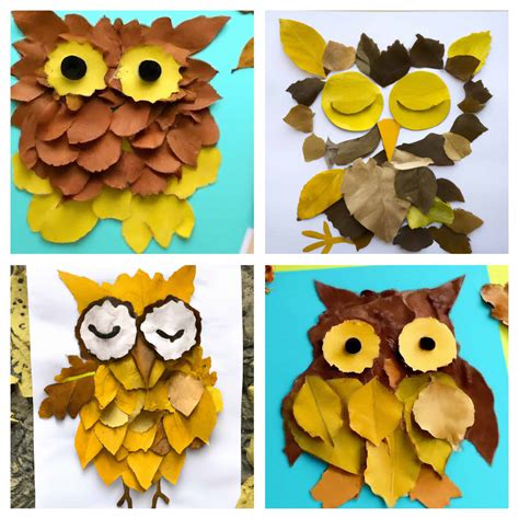 fun leaf owl craft  kids    home