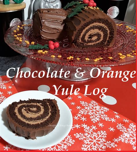 chocolate orange yule log     gluten  carolines easy baking lessons
