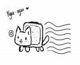 Cat Nyan Coloring Pages Cute Color Printable Print Colouring Info Choose Board sketch template