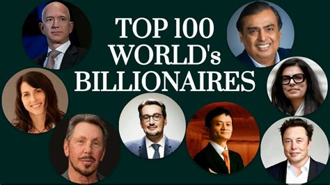Top 100 World S Billionaires World S Richest People 2020 Youtube