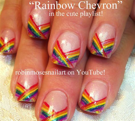 Nail Art By Robin Moses Rainbow Nails Pride Nails
