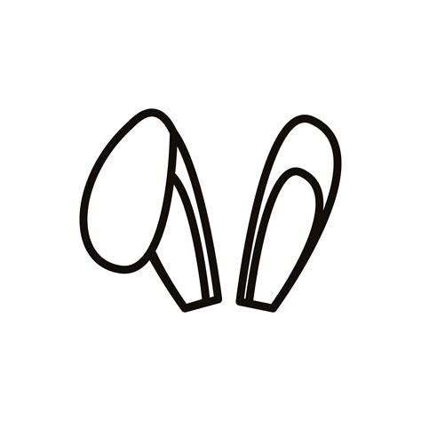 rabbit ears accessory easter  style icon  vector art  vecteezy