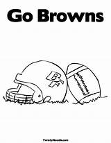 Browns Coloring Pages Cleveland Logo Template Popular Football sketch template