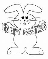 Bunny Coloring Easter Pages Birthday Happy Choose Board Colouring Color sketch template