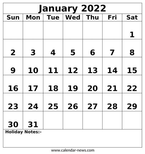 january  archives calendar news