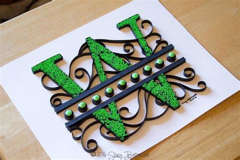 thick scrolled quilled letter  monogram quilling letters paper