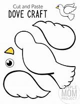 Dove Craft Printable Crafts Bird Kids Template Cut Paste Sunday School Preschoolers Toddler Peace Paper Doves Simple Activity Projects Homeschool sketch template