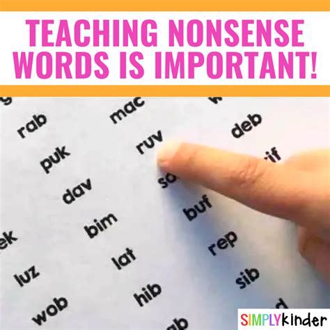 teaching nonsense words simply kinder