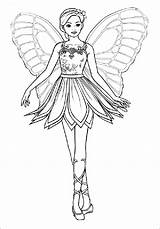 Coloring Pages Fairy Barbie sketch template