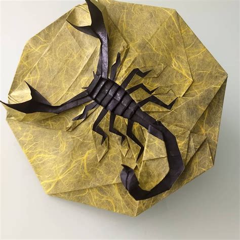 flat scorpion by li lianhua double thai unryu task 3 ioio 2018 insects and spiders origami