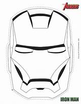 Iron Man Masque Mascaras Colorier Superheroes Para Découper Colorear Tablero Seleccionar Carnaval Coloring Et sketch template