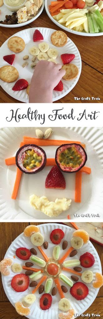 healthy food art  craft train