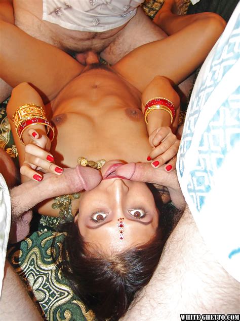 salacious indian lassie has a wild groupsex with four well hung guys
