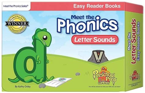 letter sounds book   image   green dinosaur sitting  top