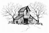 Barn Old Clipart Barns Drawing Coloring Clip Line Pages House Cliparts Wood Burning Landscape Patterns Library Sketch Farmhouse Template Buildings sketch template