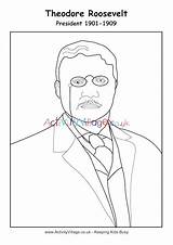 Roosevelt Theodore Coloring sketch template