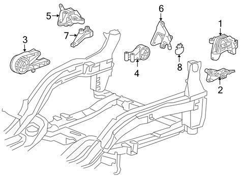 chevrolet cruze manual transmission mount rear  buy factory gm parts