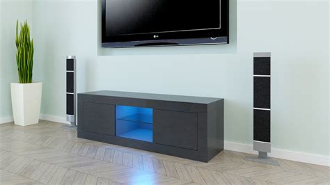 ktaxon high gloss tv stand  led lightsmedia tv console table