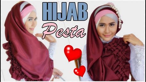 hijab kebaya 2 in 1 daisy segi empat hijab pesta menutup dada vs sleek 71 youtube