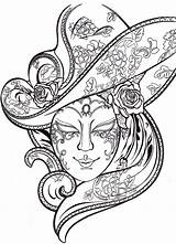 Mask Venetian Drawing Carnival Masks Coloring Pages Adult Deviantart Getdrawings Printable sketch template