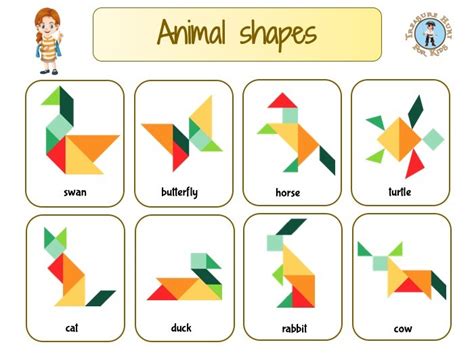 tangram animal puzzles treasure hunt  kids  games
