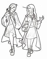 Ginny Luna Harry Weasley Lovegood Granger Hermine Loudlyeccentric Belphegor Deviantart sketch template