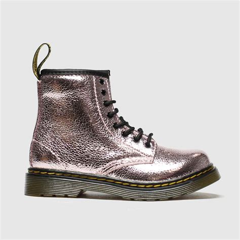 dr martens pink  crinkle metallic boots toddler shoefreak
