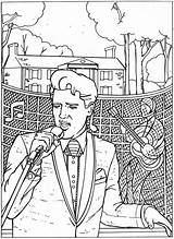 Presley Graceland sketch template