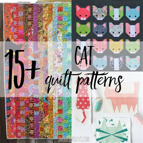 printable cat quilt patterns  printable templates