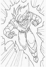 Coloring Saiyan Super Goku Pages God Dragon Ball Library Clipart sketch template