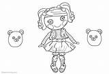 Coloring Lalaloopsy Pages Lineart Kids Printable sketch template