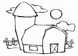 Barn Silo Coloring Beside sketch template