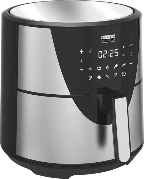 bella pro series  qt touchscreen air fryer stainless steel   buy