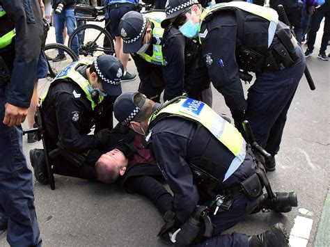 Melbourne Anti Lockdown Protest Cop Taken To Hospital Au