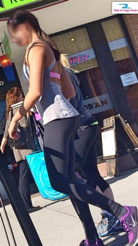 two booties captured in one creep shot hot girls in yoga pants best booty leggings pics