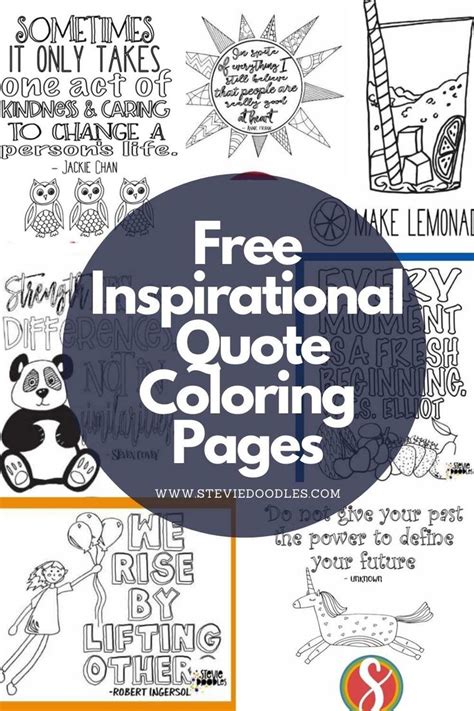 inspirational quote coloring pages stevie doodles quote