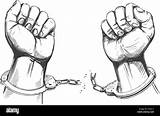 Hands Freedom Hand Symbol Chain Handcuffs Break Sketch Icon Vector Forgiveness Illustration Drawn Alamy sketch template