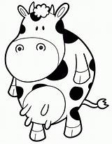 Coloring Cow Pages Printable Popular Cute sketch template
