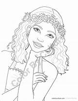 Coloring Pages Girl Hipster Getcolorings sketch template