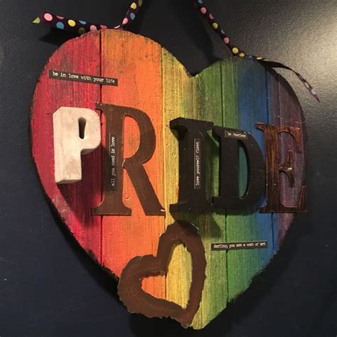gay pride sign gay pride art rainbow art pride wall decor etsy