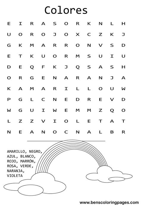 spanish word search printable printable word searches