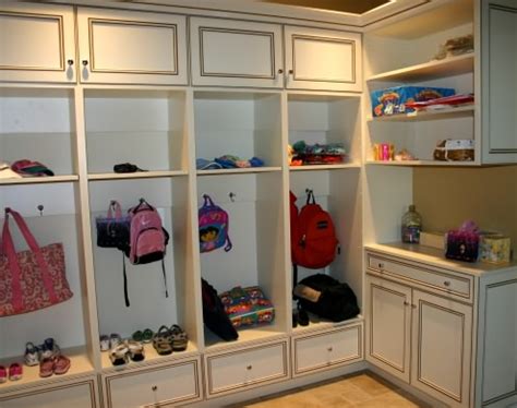 cabinet corner multi level cabinets create valuable mudroom storage